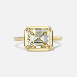 3.27ct Antique Cut Corner Rectangle Step Cut <br><b> Maggi Simpkins </b> | Emerald Solitaire Ring