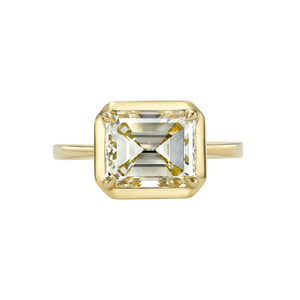 3.27ct Antique Cut Corner Rectangle Step Cut <br><b> Maggi Simpkins </b> | Emerald Solitaire Ring