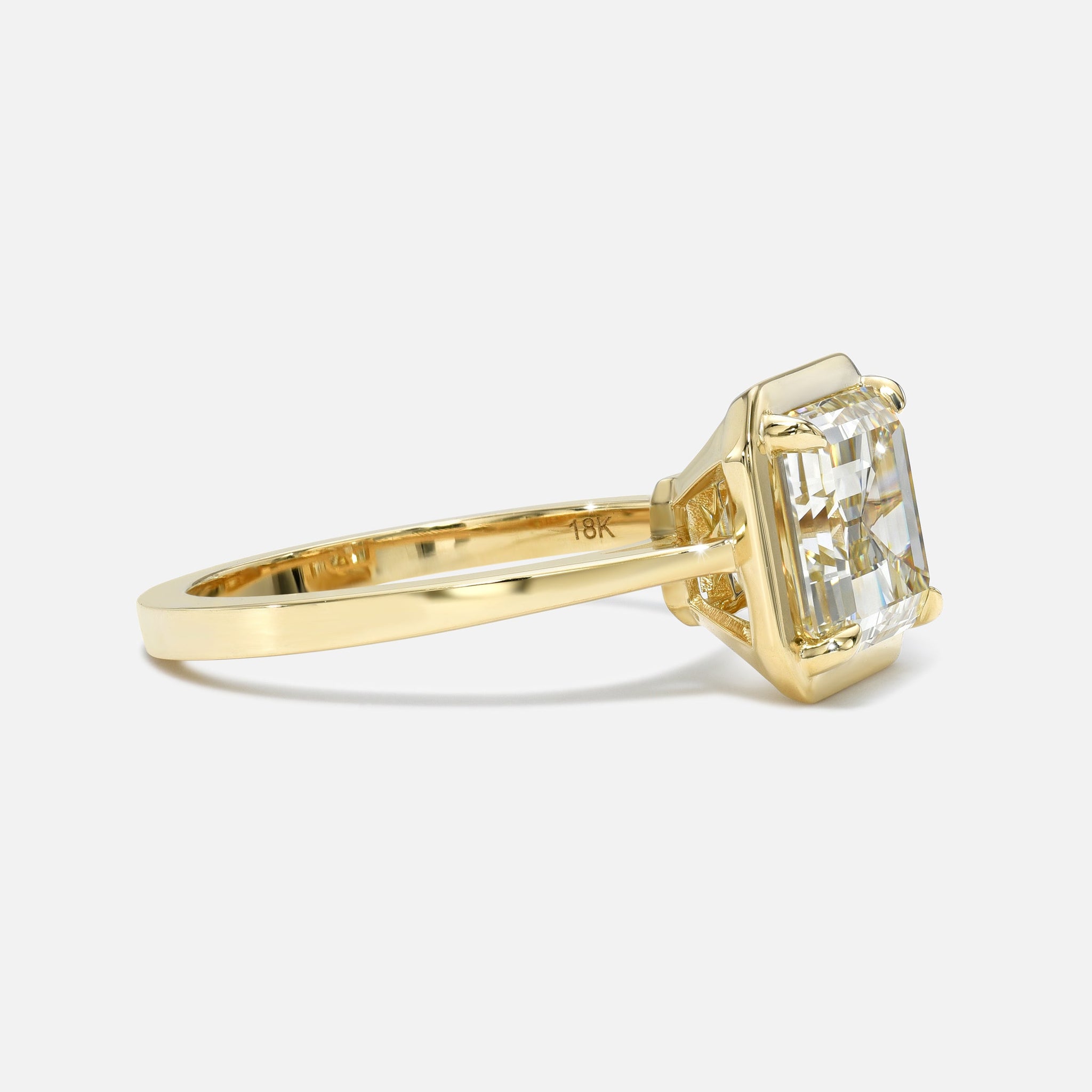 3.27ct Antique Cut Corner Rectangle Step Cut <br><b> Maggi Simpkins </b> | Emerald Solitaire Ring