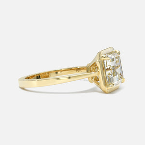 3.27ct Antique Cut Corner Rectangle Step Cut <br><b> Maggi Simpkins </b> | Emerald Solitaire Ring