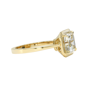 3.27ct Antique Cut Corner Rectangle Step Cut <br><b> Maggi Simpkins </b> | Emerald Solitaire Ring