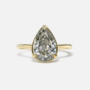 3.19ct Fancy Grey Pear Brilliant <br><b> Maggi Simpkins </b> | Pear Solitaire Ring