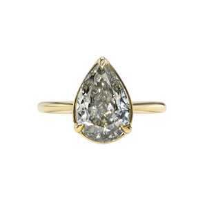 3.19ct Fancy Grey Pear Brilliant <br><b> Maggi Simpkins </b> | Pear Solitaire Ring
