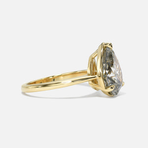 3.19ct Fancy Grey Pear Brilliant <br><b> Maggi Simpkins </b> | Pear Solitaire Ring