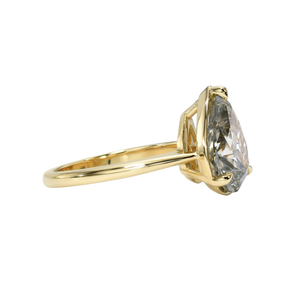 3.19ct Fancy Grey Pear Brilliant <br><b> Maggi Simpkins </b> | Pear Solitaire Ring