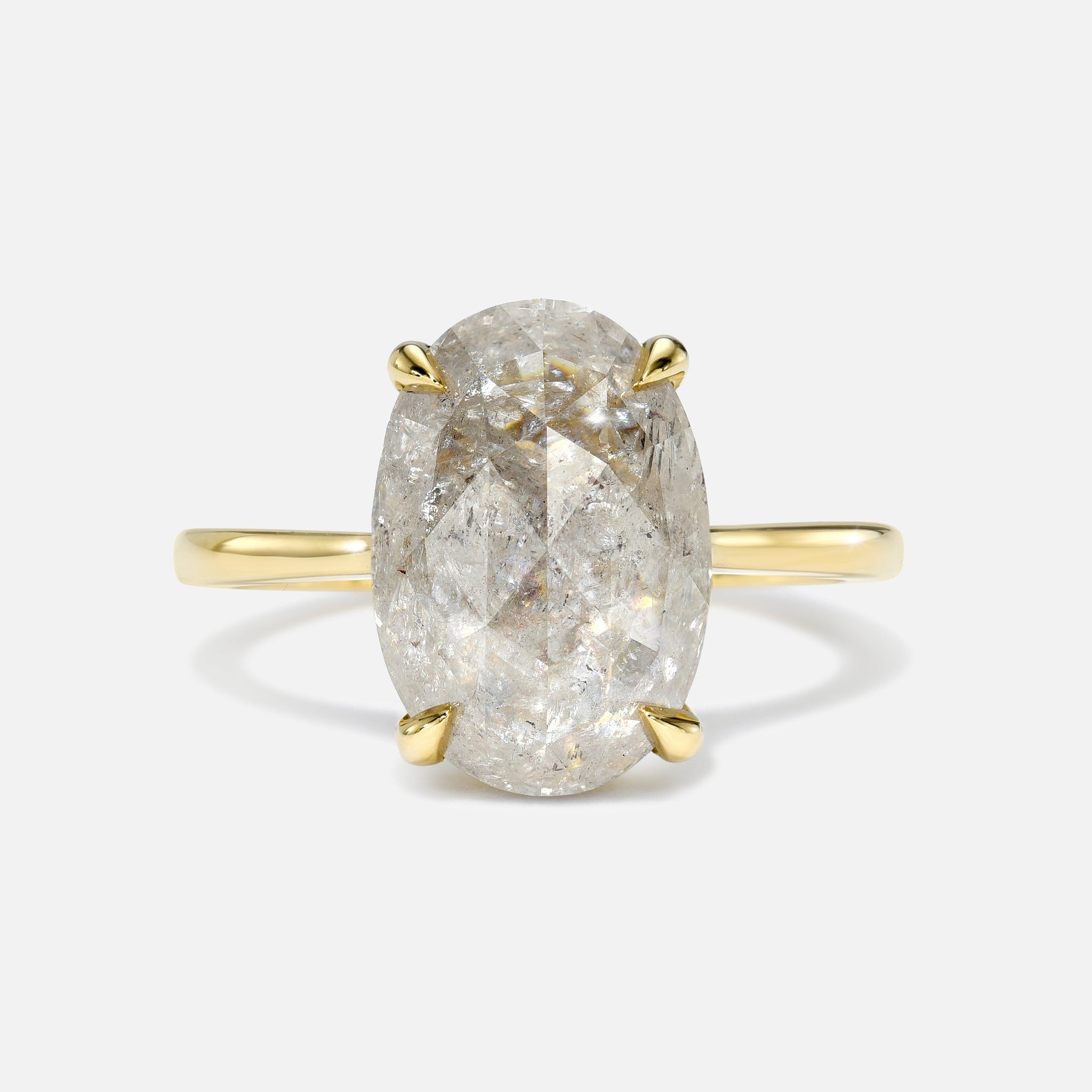 4.77ct Icy Oval Rosecut <br><b> Maggi Simpkins </b> | Oval Solitaire Ring