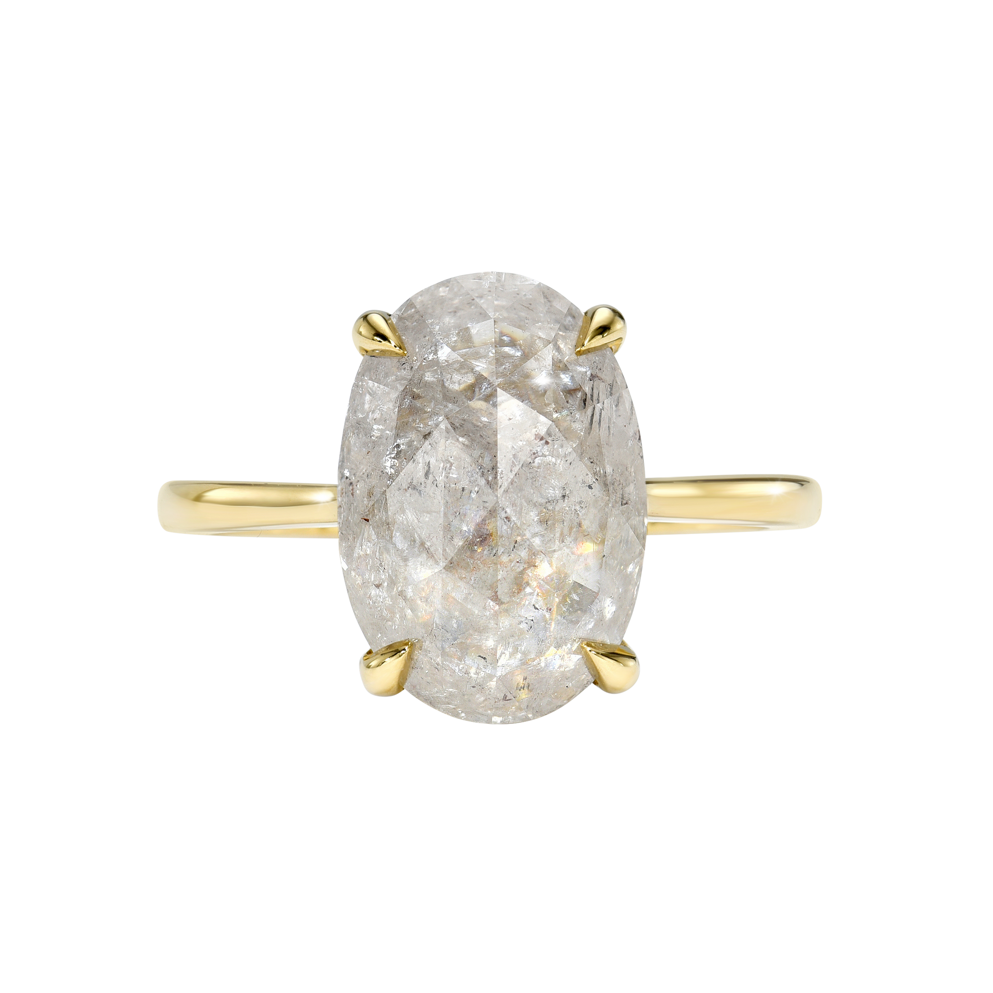 4.77ct Icy Oval Rosecut <br><b> Maggi Simpkins </b> | Oval Solitaire Ring