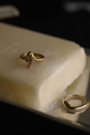 1.28ct Geo Pear Step Cut <br><b> June Rings </b>| Geo Cut Pear Estelle