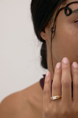 1.26ct Moval Brilliant <br><b>June Rings</b> | Champagne Juno