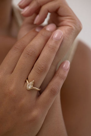 1.28ct Geo Pear Step Cut <br><b> June Rings </b>| Geo Cut Pear Estelle