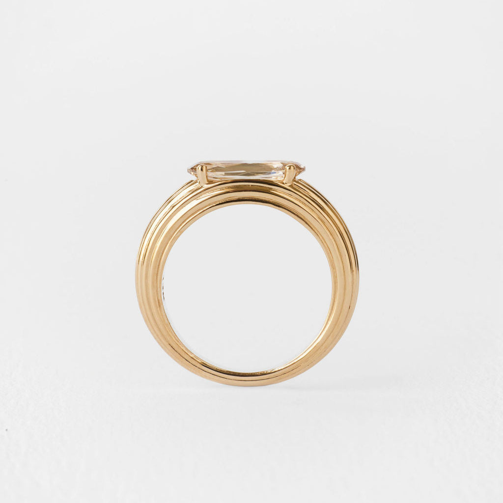 1.26ct Moval Brilliant <br><b>June Rings</b> | Champagne Juno