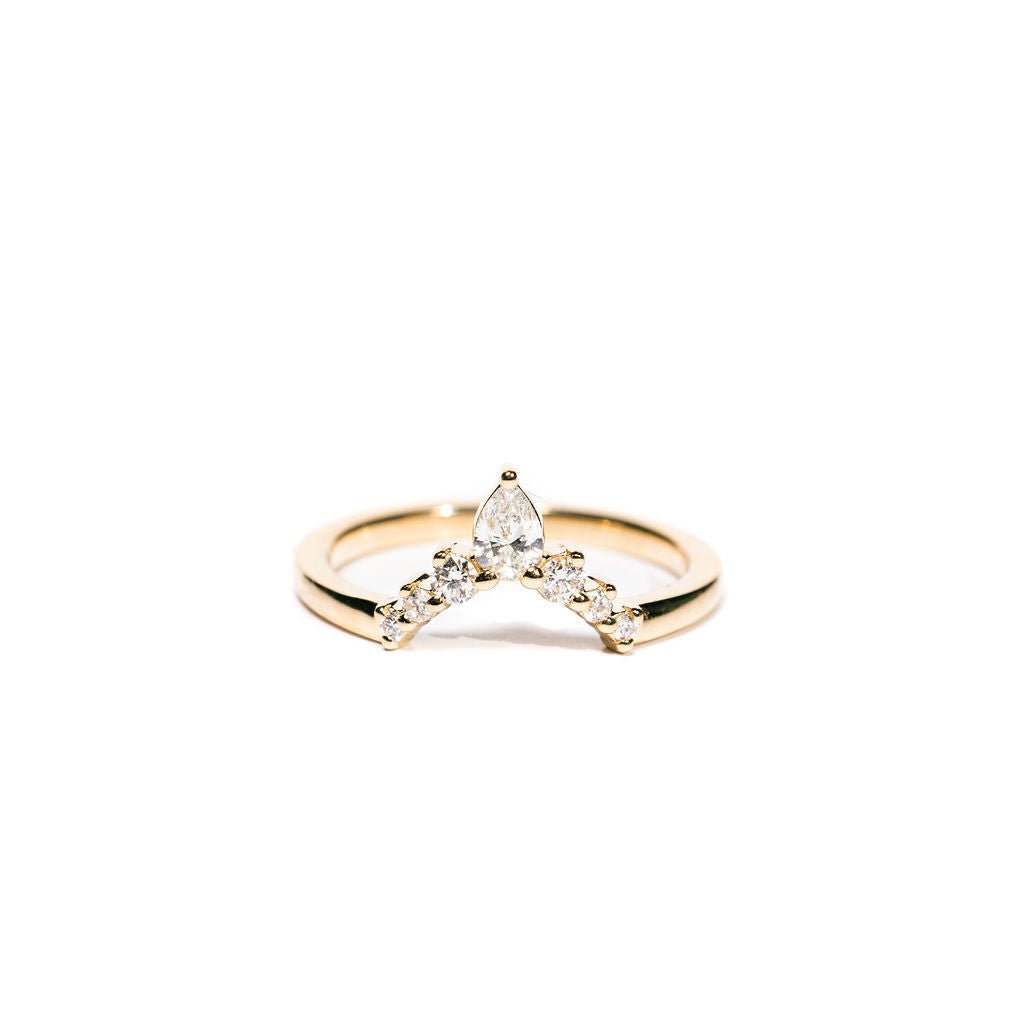 Astrid Kite Salt and Pepper Diamond Stacking Engagement Ring Set - MTD