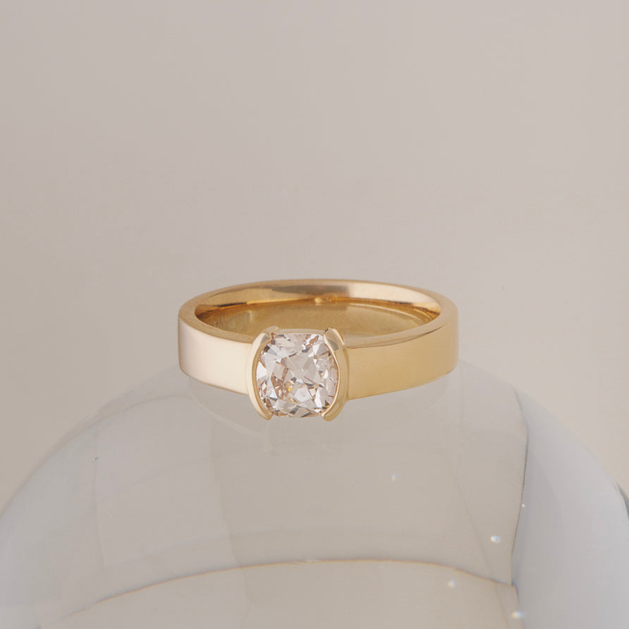 1.04ct Modern Antique Old Mine Cut <br><b> ATTIC </b>| Sorella Ring