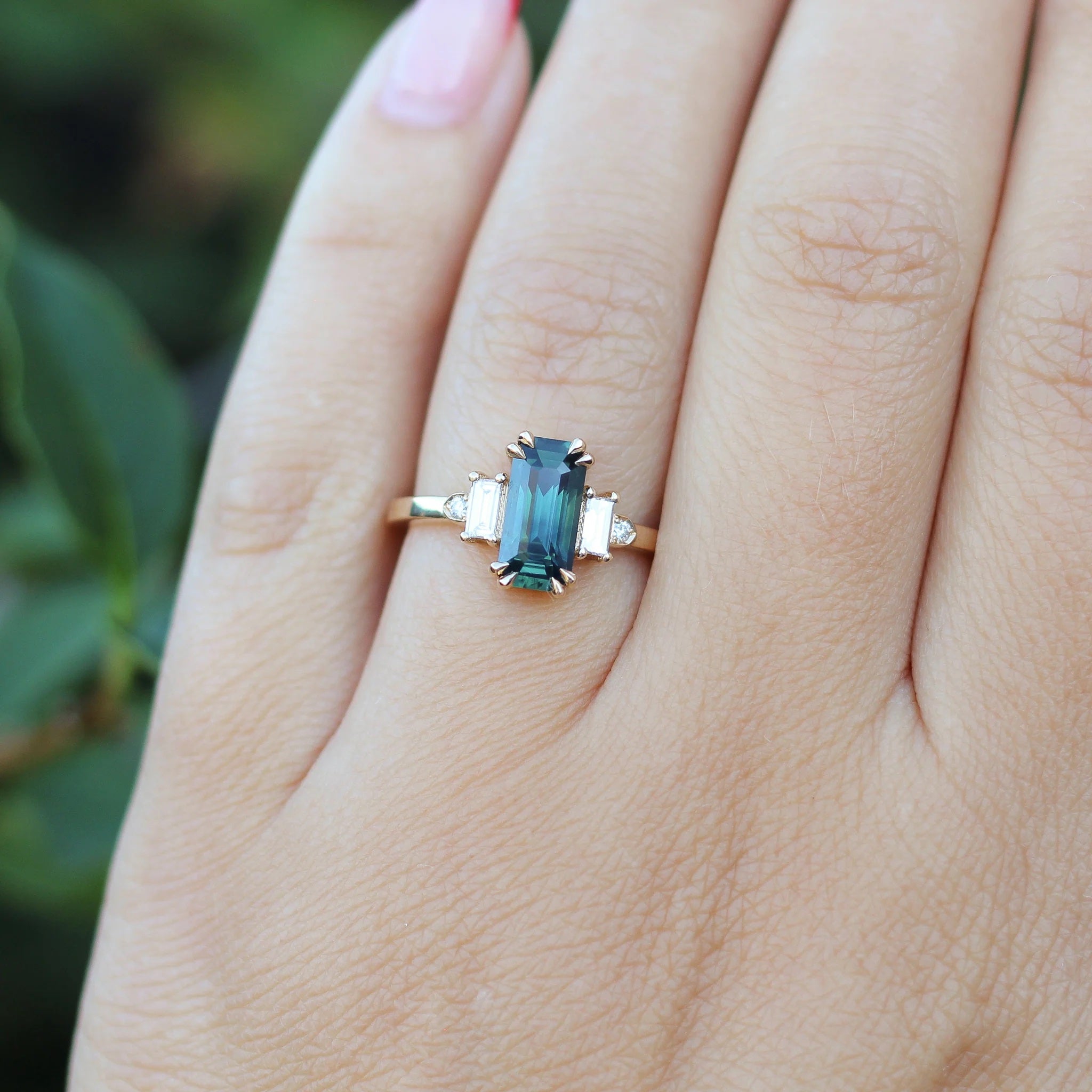 2.08ct Cut Corner Rectangle Step Cut Sapphire <br><b> Yuliya Chorna Jewellery </b>| Misceo Ring