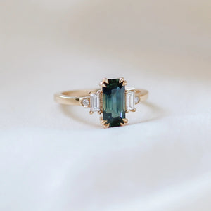 2.08ct Cut Corner Rectangle Step Cut Sapphire <br><b> Yuliya Chorna Jewellery </b>| Misceo Ring