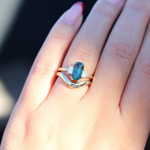 2.08ct Cut Corner Rectangle Step Cut Sapphire <br><b> Yuliya Chorna Jewellery </b>| Misceo Ring