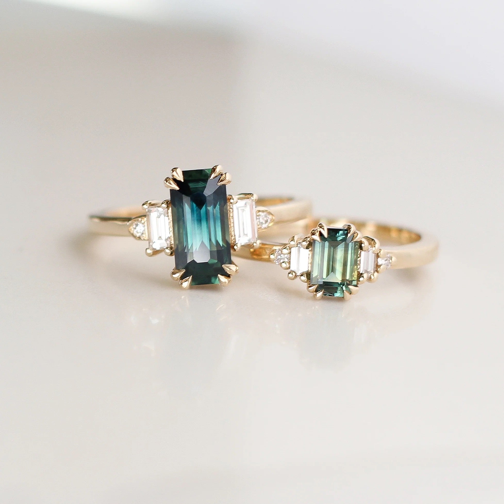 2.08ct Cut Corner Rectangle Step Cut Sapphire <br><b> Yuliya Chorna Jewellery </b>| Misceo Ring