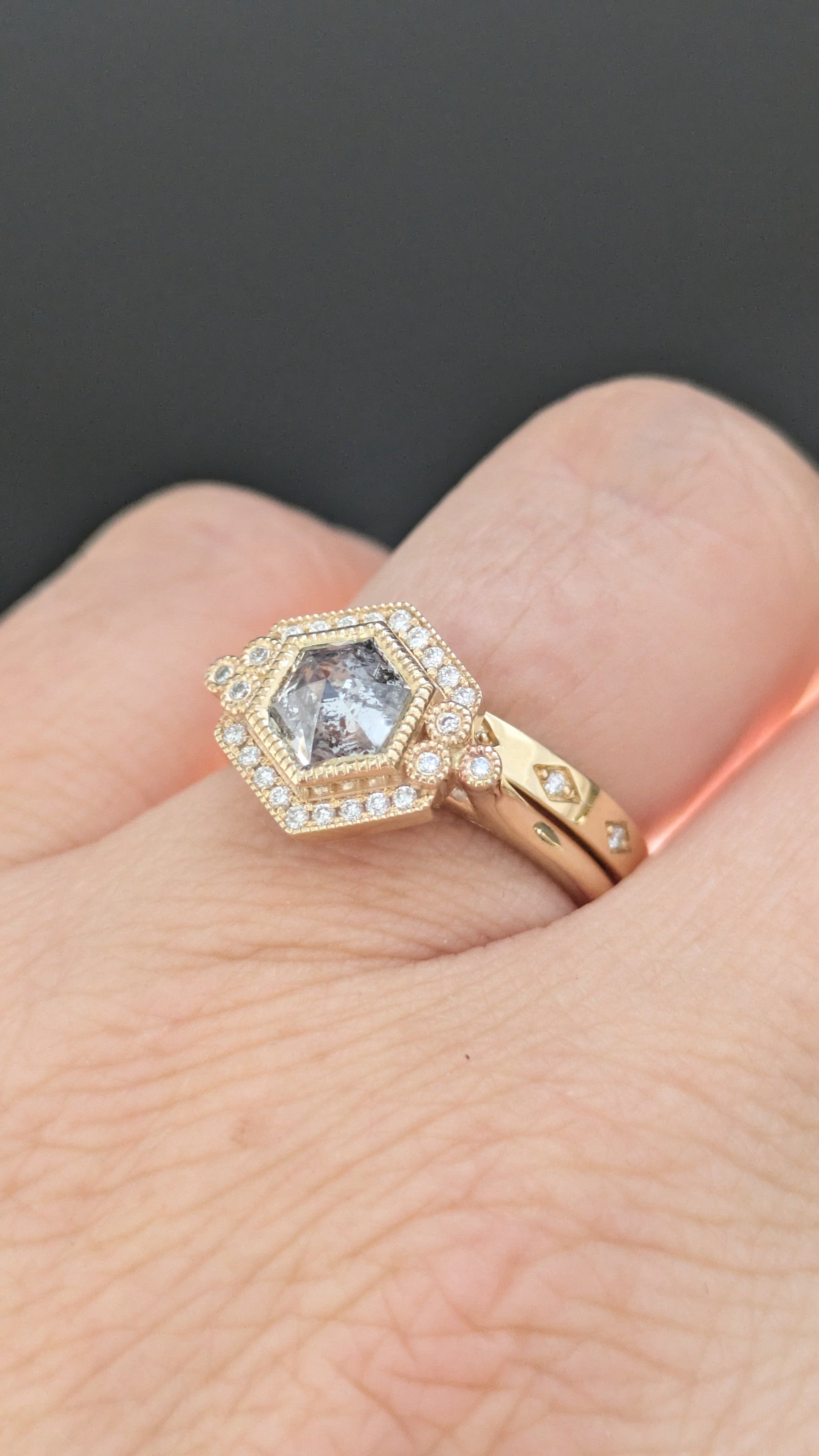 1.14ct Hexagon Rosecut <br> <b>Emily Gill </b>| Tundraveil Ring