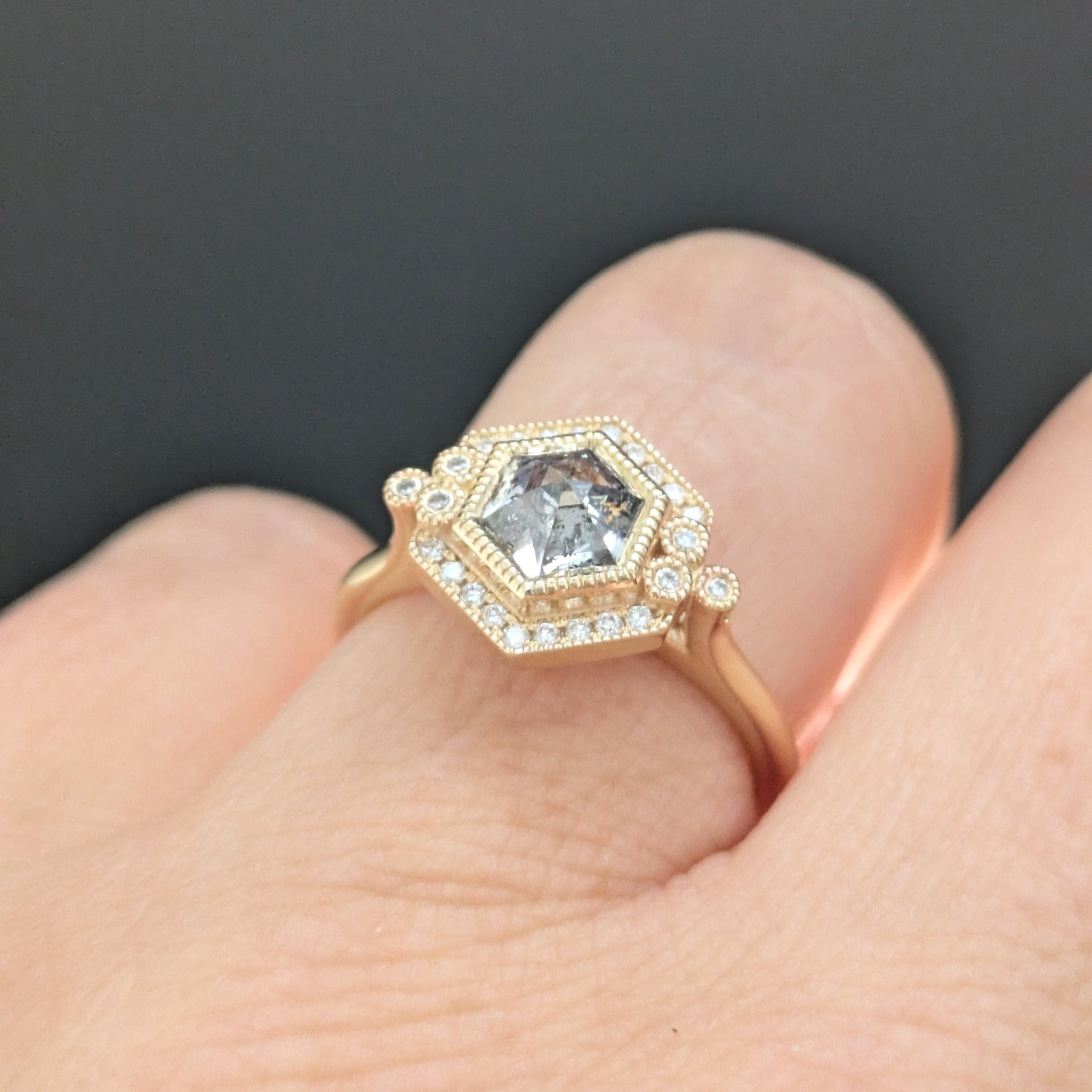 1.14ct Hexagon Rosecut <br> <b>Emily Gill </b>| Tundraveil Ring