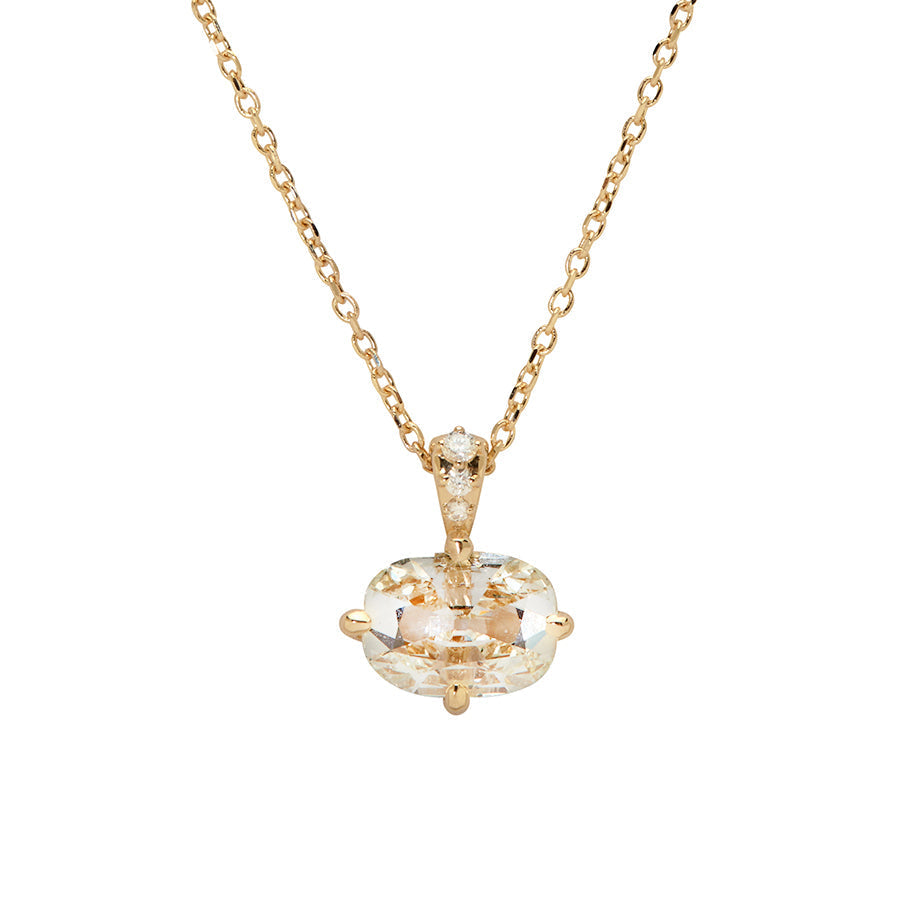 1.00ct Modern Antique Old Mine Cut <br><b>Emily Warden Designs</b> | Antique Diamond Hidden Halo Pendant