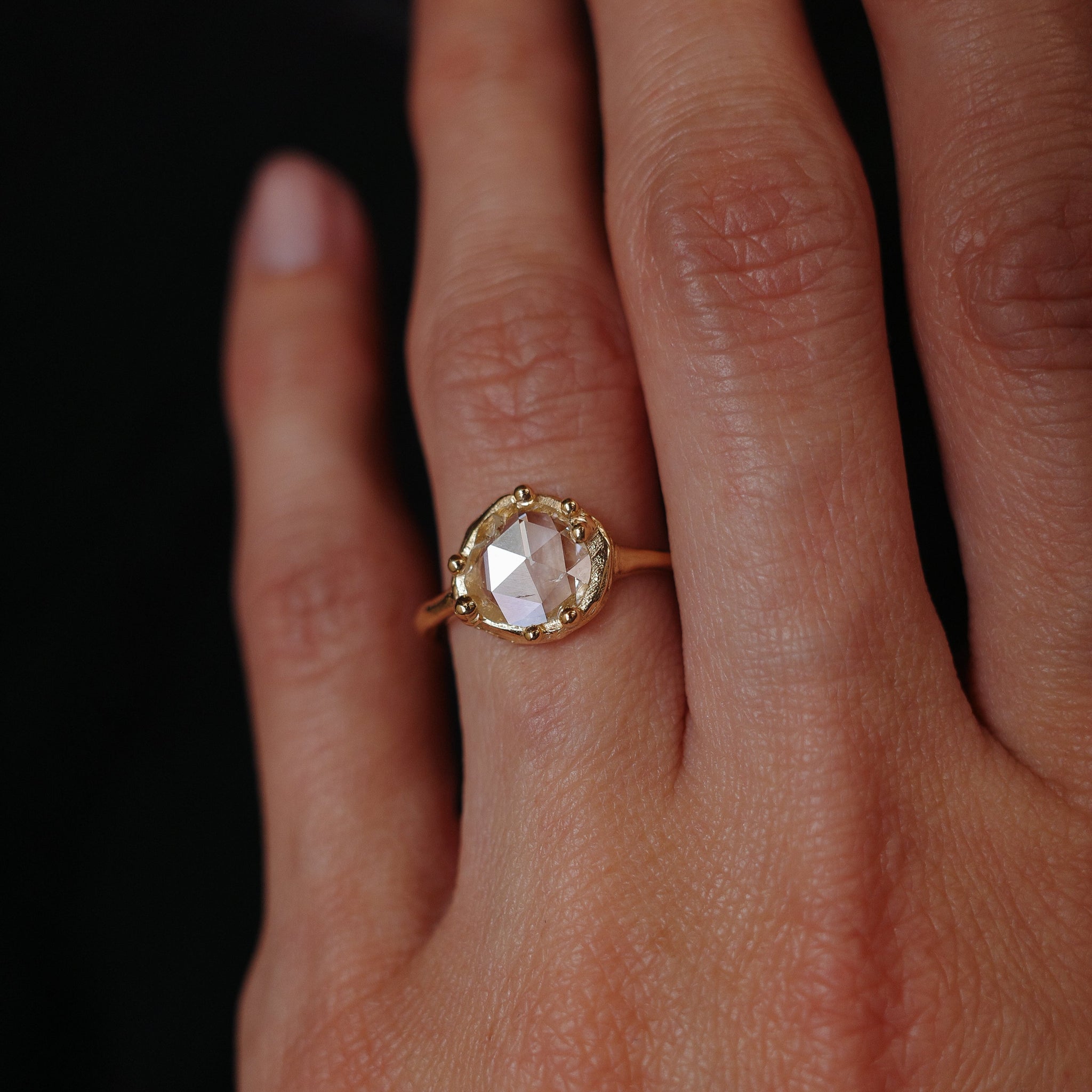 0.60ct Round Rosecut <br><b> We Are Arrow </b>| Antique Rosecut Diamond Solitaire