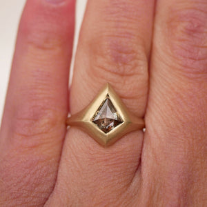 1.44ct Kite Rosecut <br><b> Emily Warden Designs </b>| Rustic Kite Diamond Signet