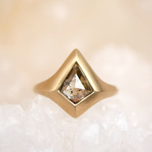 1.44ct Kite Rosecut <br><b> Emily Warden Designs </b>| Rustic Kite Diamond Signet