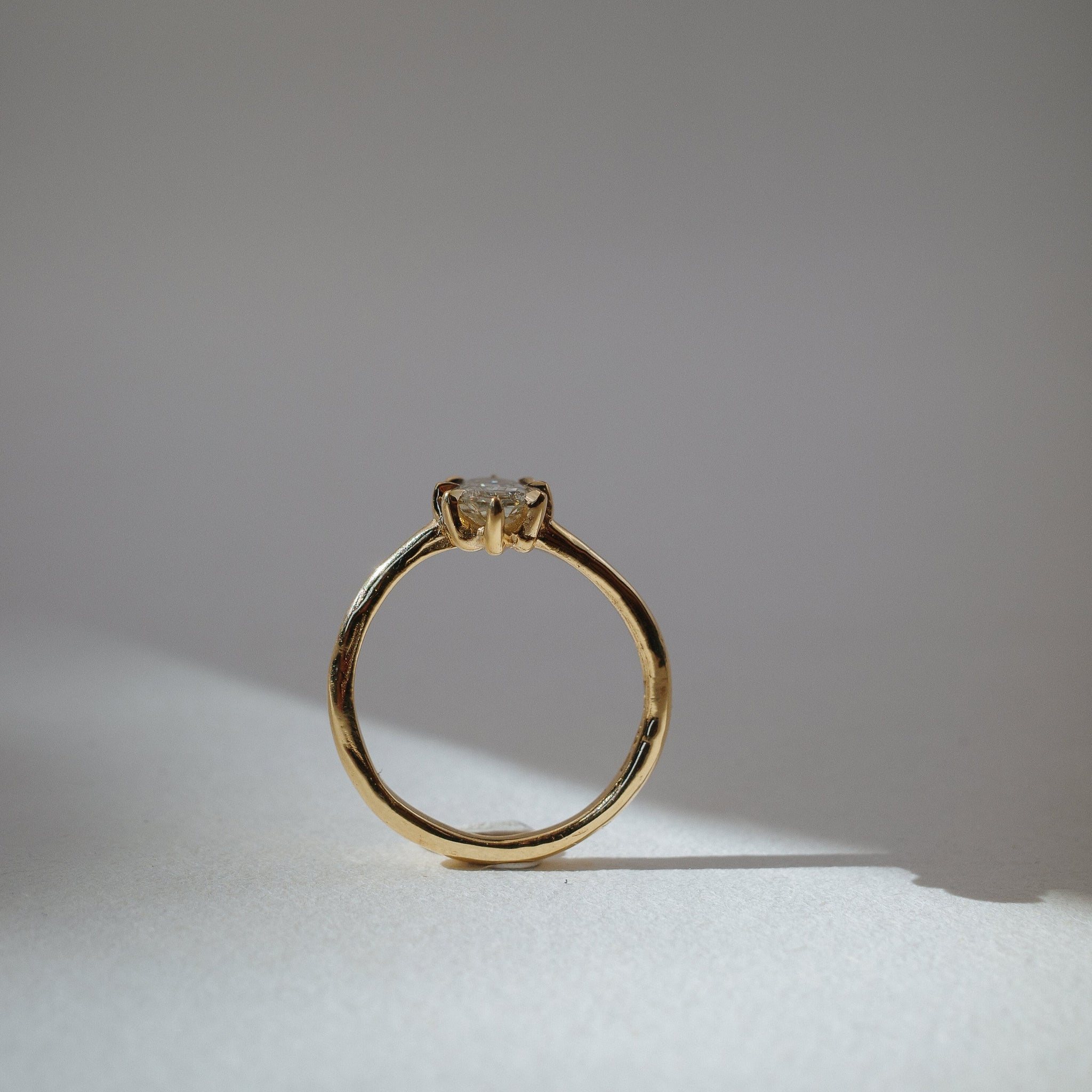 1.01ct Geo Oval Step Cut <br> <b>We Are Arrow </b>| Champagne Diamond Solitaire