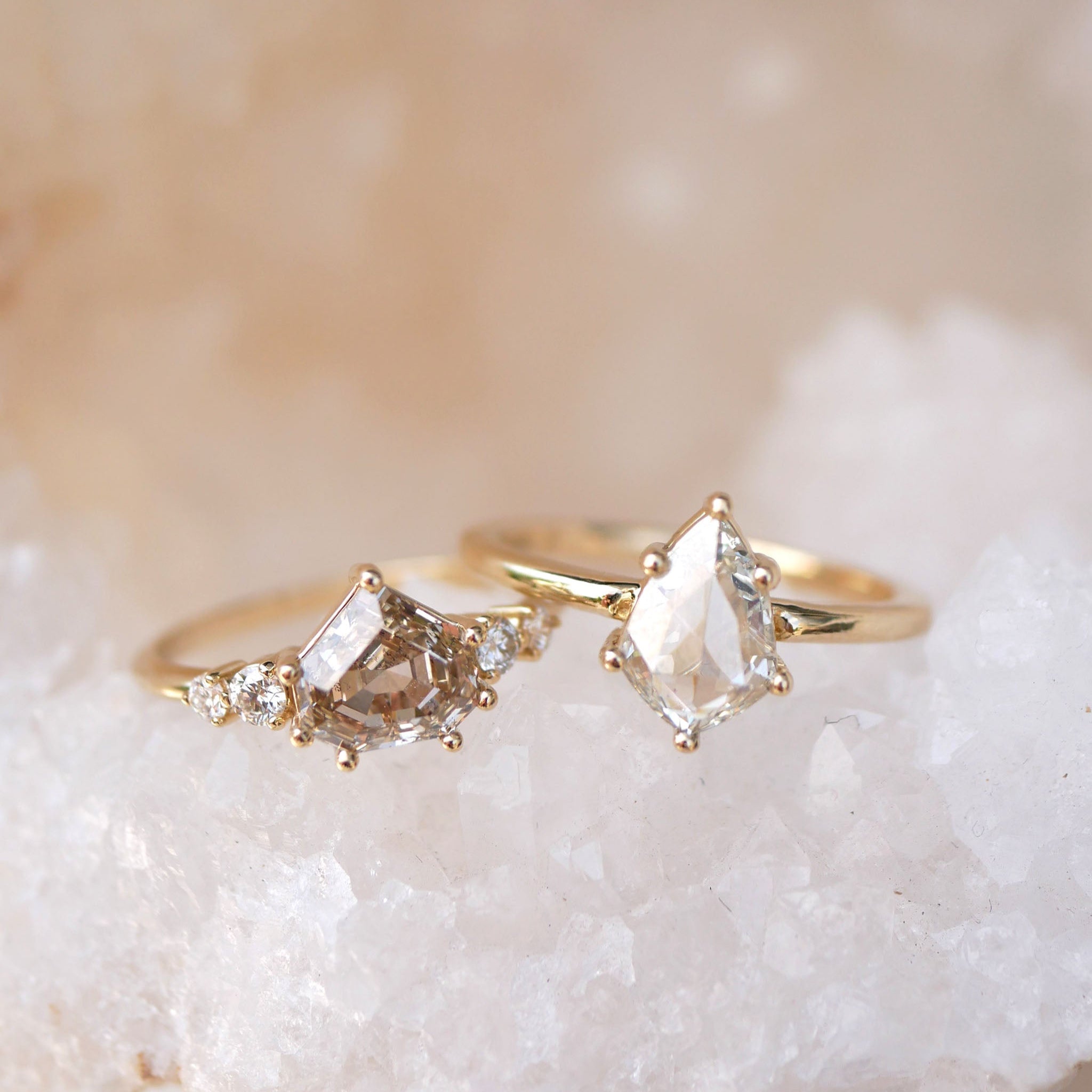 1.58ct Champagne Shield Step Cut <br><b>Emily Warden Designs</b> | Champagne Diamond Ring