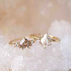 1.58ct Champagne Shield Step Cut <br><b>Emily Warden Designs</b> | Champagne Diamond Ring