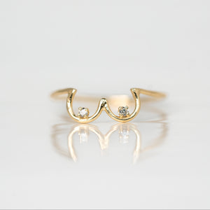 0.03cttw Round Brilliants <br><b> Dallas Maynard Jewelry </b>| Boob Ring / Size 6.5