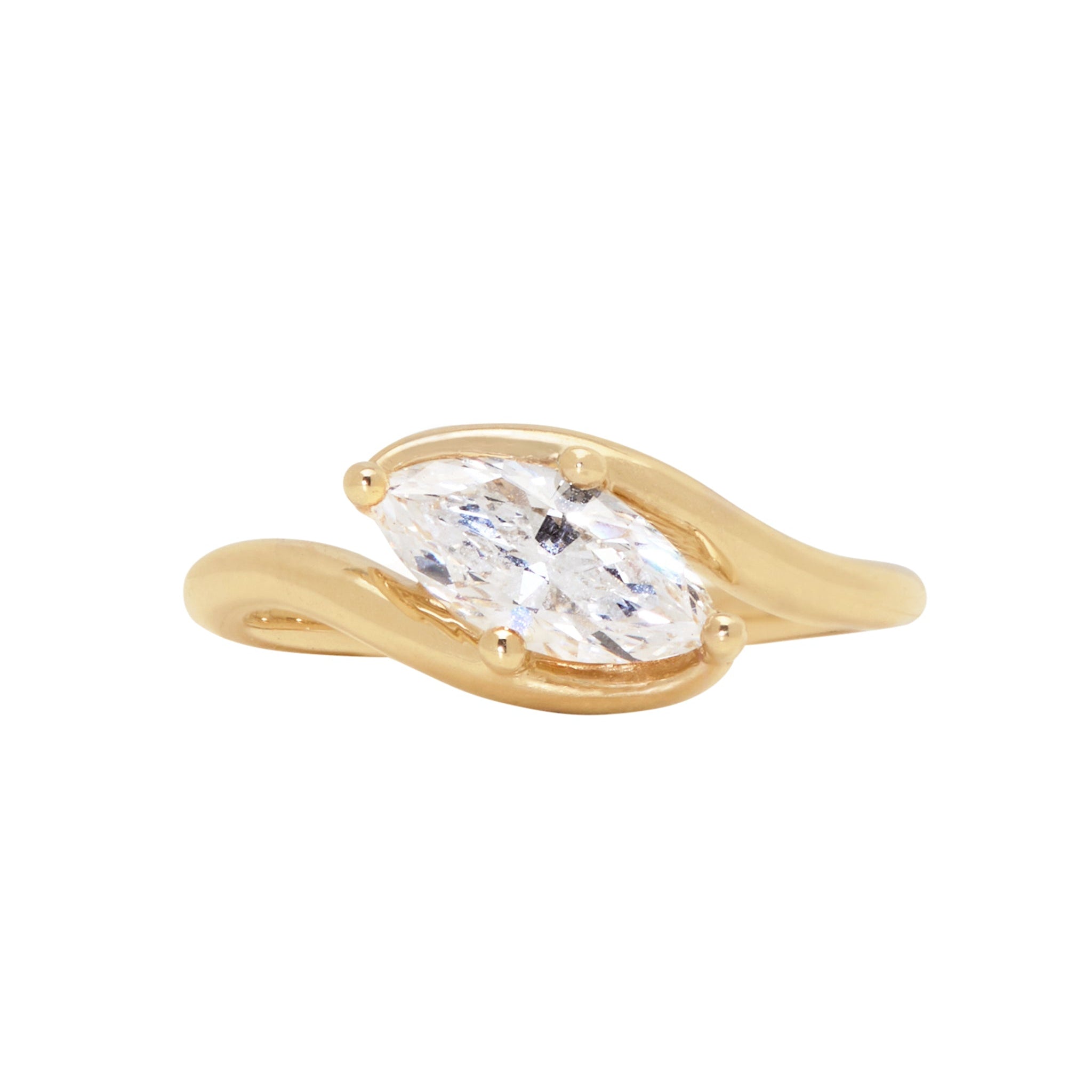 0.92ct Marquise Brilliant <br><b>Emily Warden Designs</b> | Marquise Diamond Nautilus Ring