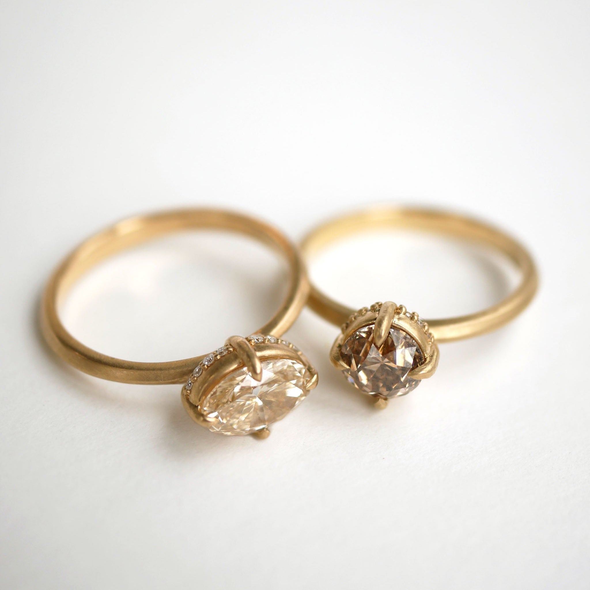 1.03ct Modern Antique Old European Cut <br><b> Emily Warden Designs </b>| Round Hidden Halo Ring