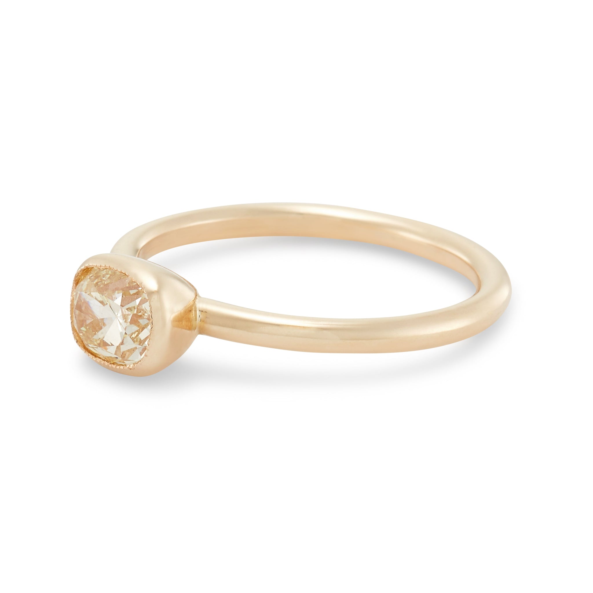 0.85ct Antique Old Mine Cut Diamond <br> <b>Brocton Gems</b> | East-West Set Engagement Ring