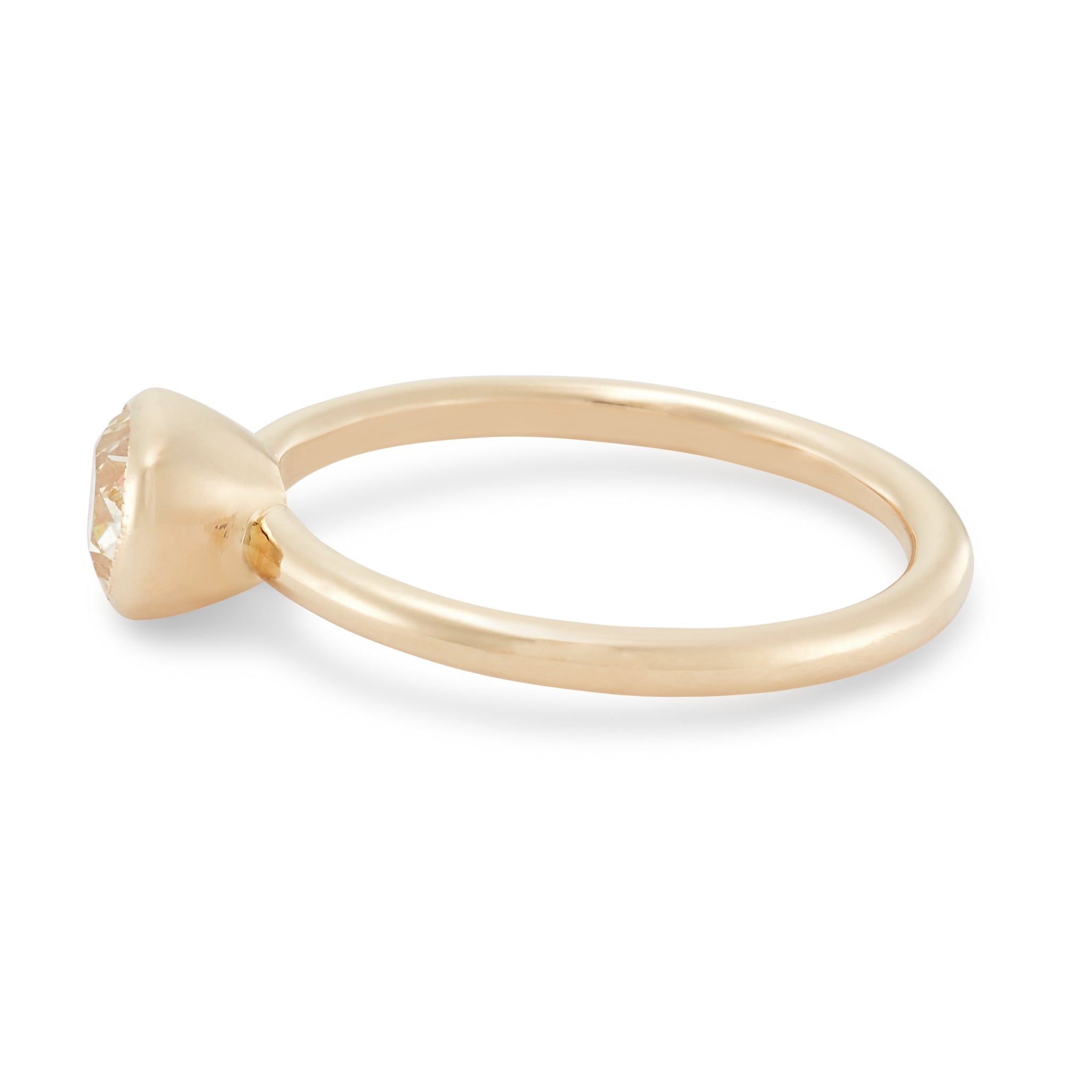 0.85ct Antique Old Mine Cut Diamond <br> <b>Brocton Gems</b> | East-West Set Engagement Ring