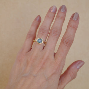 1.65ct Oval Brilliant Sapphire <br><b> We Are Arrow </b>| Sapphire Chalice Ring