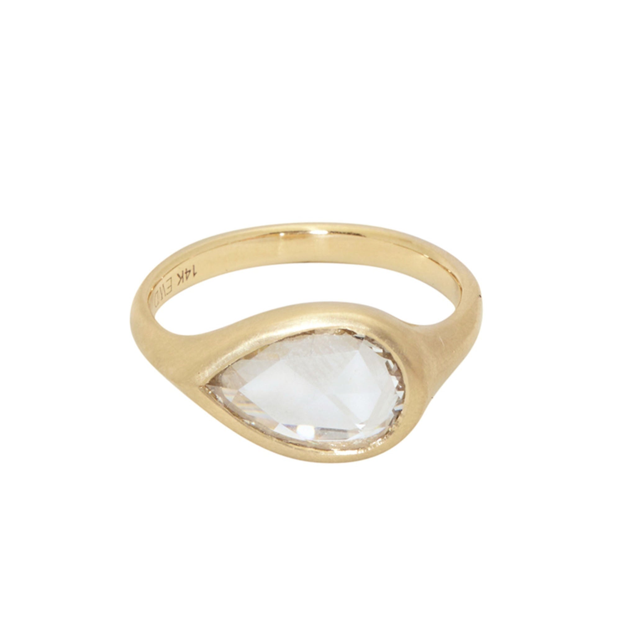 1.00ct Pear Rosecut <br><b> Emily Warden Designs </b>| Rosecut Diamond Pear Signet