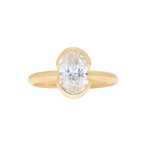 1.30ct Oval Brilliant <br><b> Emily Warden Designs </b>| Partial Bezel Ring