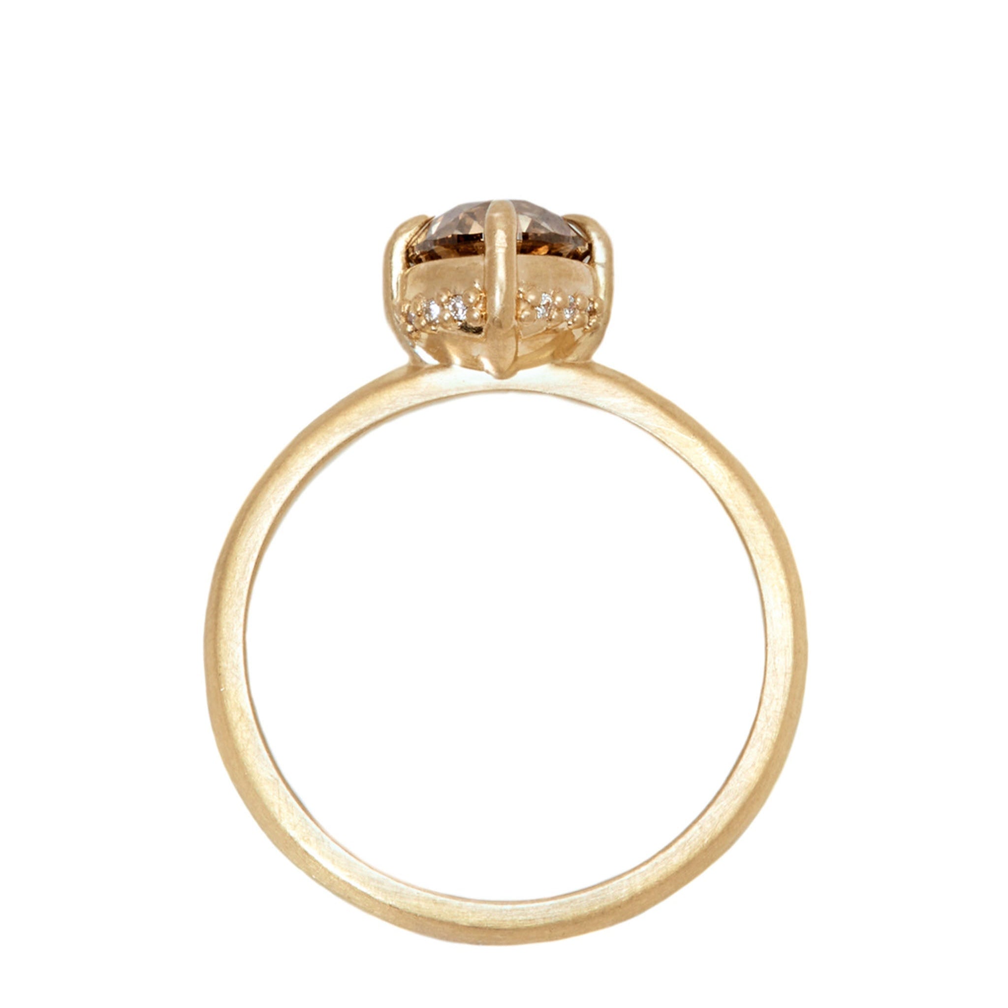 1.03ct Modern Antique Old European Cut <br><b> Emily Warden Designs </b>| Round Hidden Halo Ring