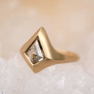 1.44ct Kite Rosecut <br><b> Emily Warden Designs </b>| Rustic Kite Diamond Signet