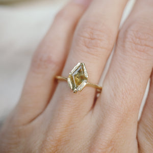 1.53ct Lozenge Portrait Cut Sapphire <br> <b>We Are Arrow </b>| Open Bezel Lozenge Sapphire Ring