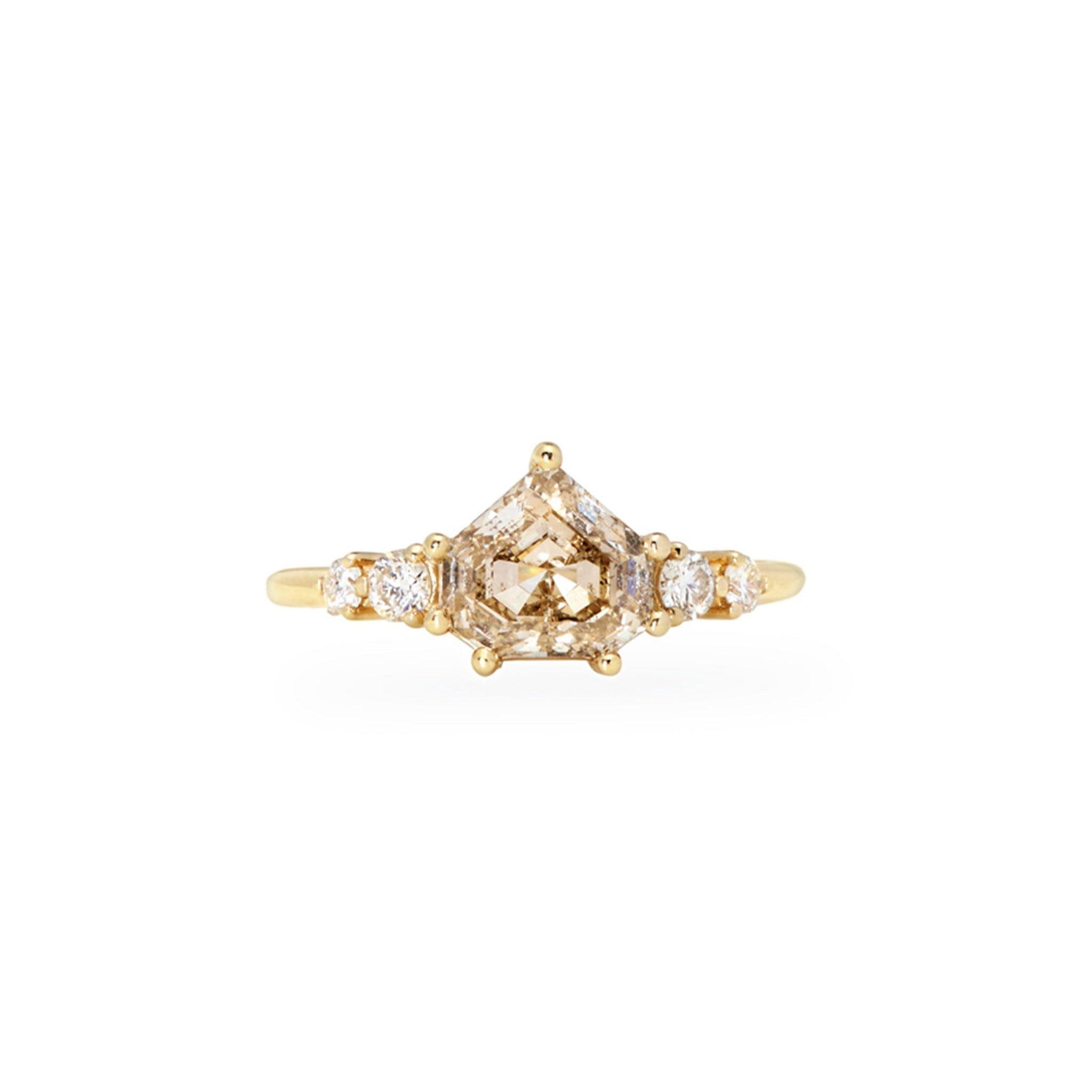 1.58ct Champagne Shield Step Cut <br><b>Emily Warden Designs</b> | Champagne Diamond Ring