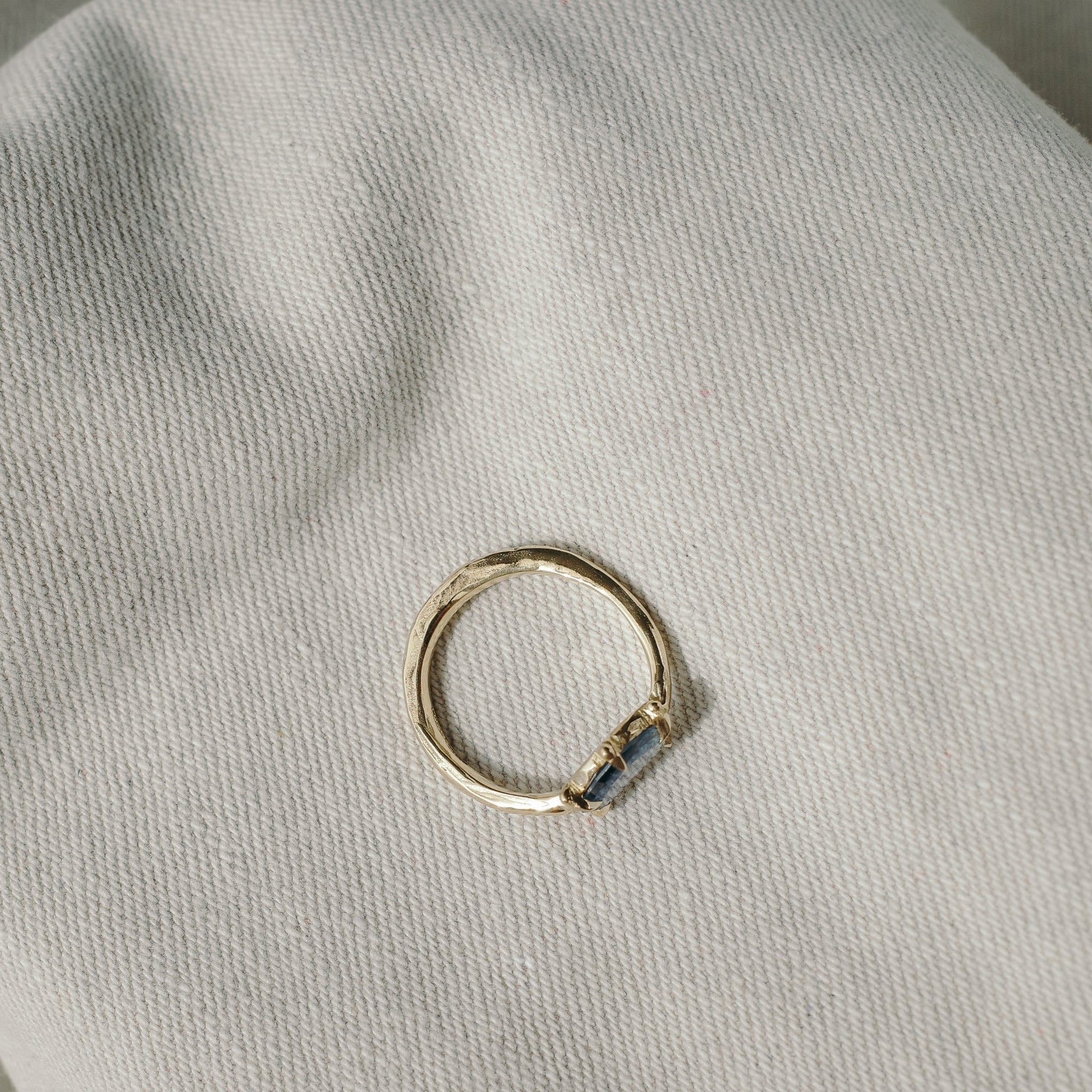 1.06ct Geometric Portrait Cut Sapphire <br><b> We Are Arrow </b>| Blue Nonagon Sapphire Ring