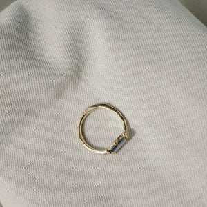 1.06ct Geometric Portrait Cut Sapphire <br><b> We Are Arrow </b>| Blue Nonagon Sapphire Ring