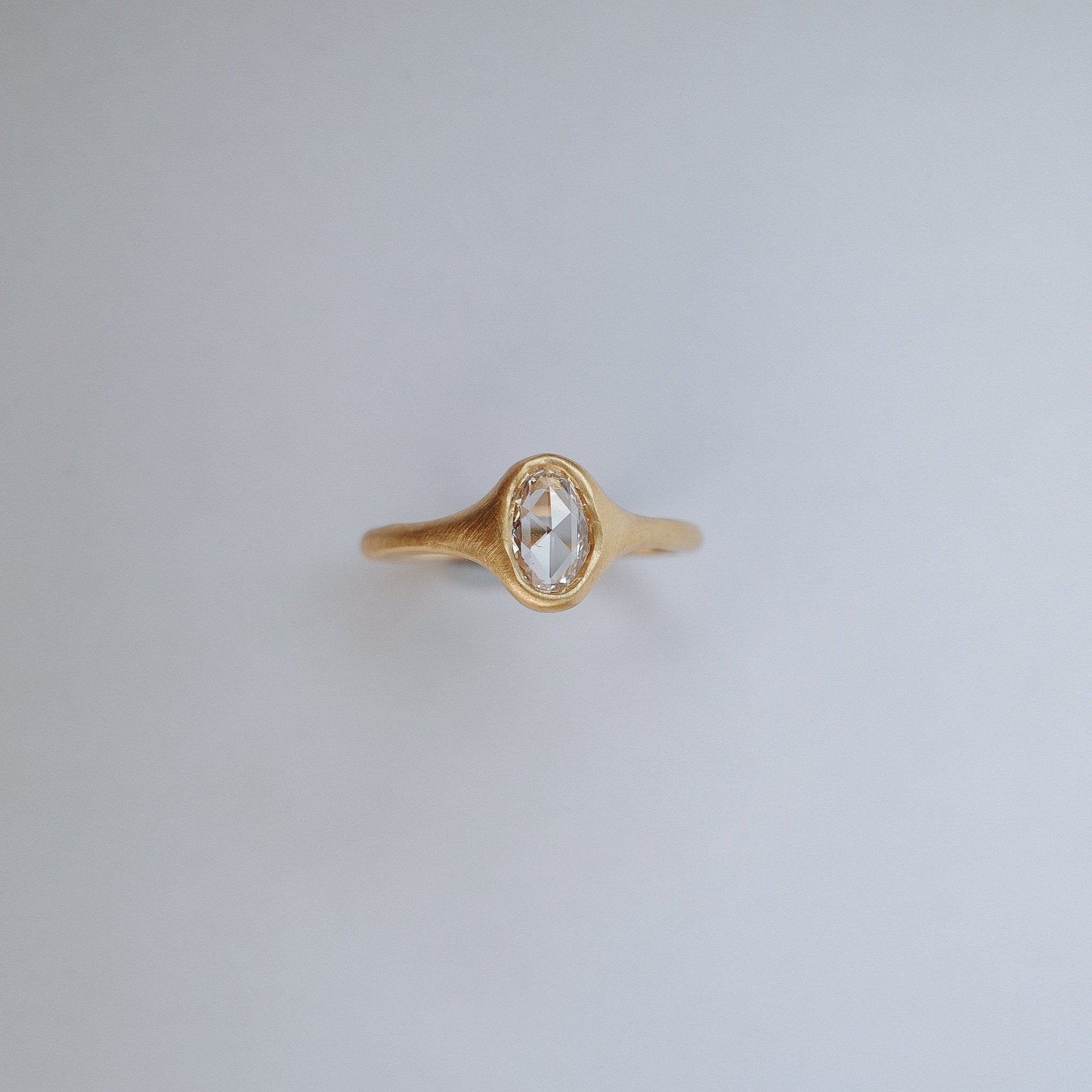 0.32ct Oval Rosecut <br> <b>We Are Arrow </b>| North/South Rosecut Diamond Signet