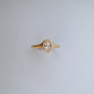 0.32ct Oval Rosecut <br> <b>We Are Arrow </b>| North/South Rosecut Diamond Signet