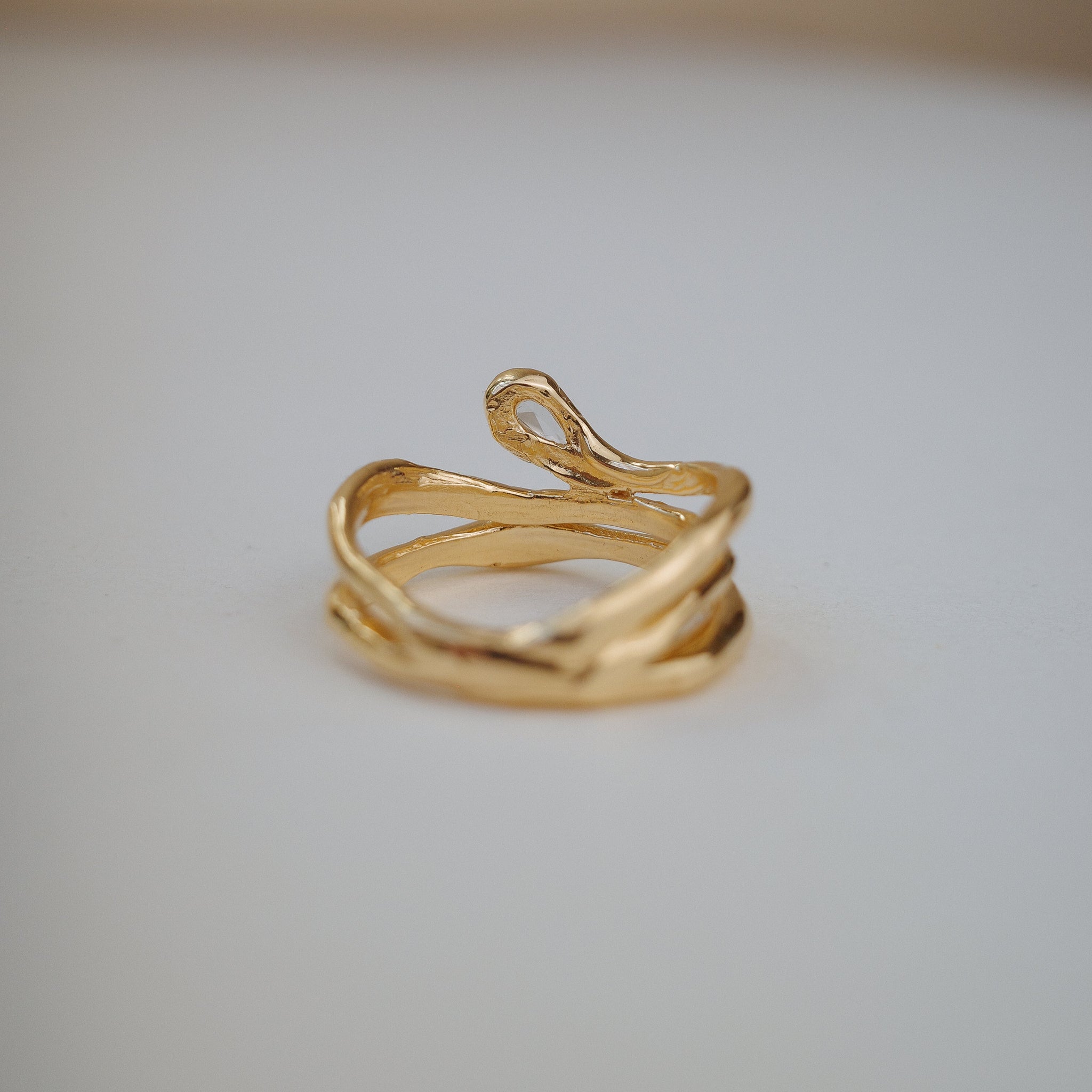 0.06ct Pear Rosecut 🇨🇦 <br> <b>We Are Arrow </b>| Diamond Drip Ring