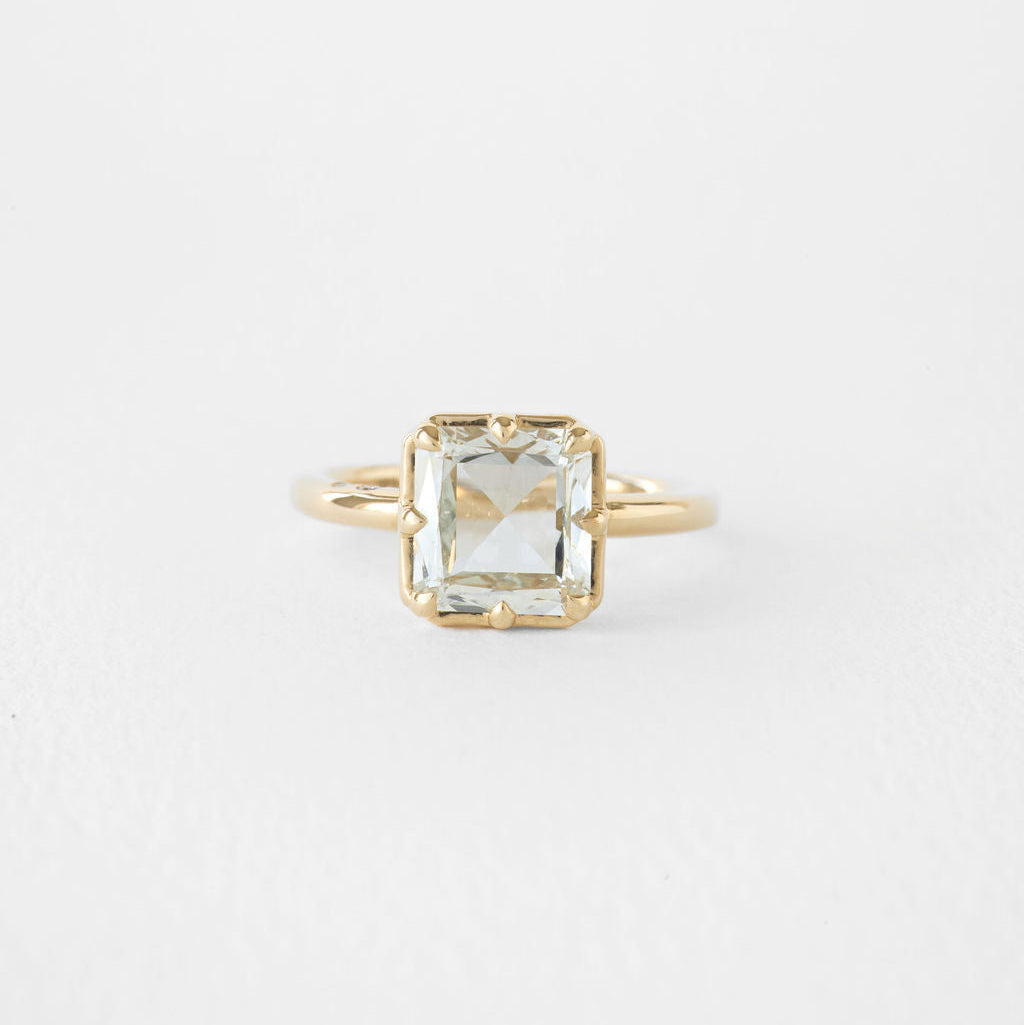 2.21ct Cut Corner Rectangle Rosecut <br><B> June Rings</b> | Mira Ring