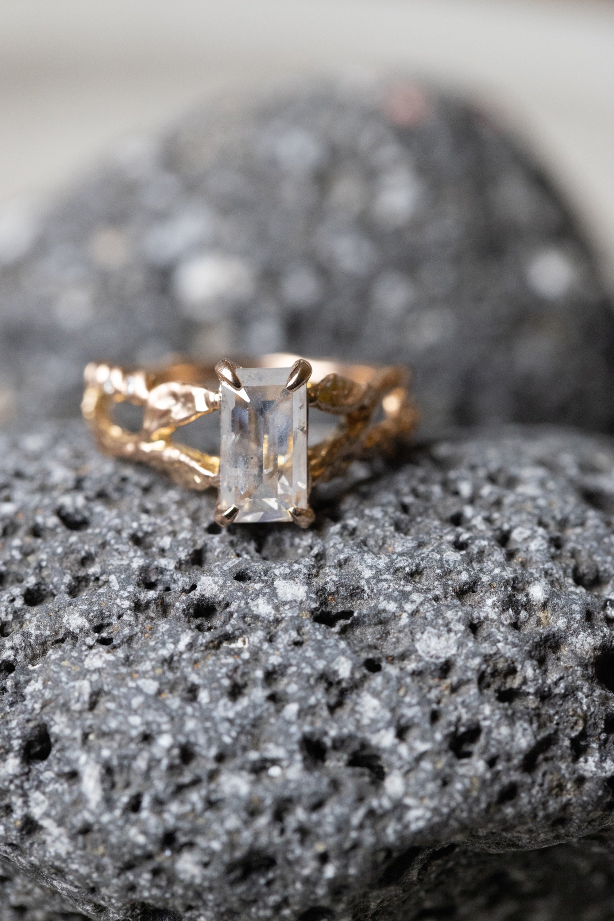 1.07ct Cut Corner Rectangle Rosecut <br><b> Ileava Jewelry</b> | Mina Ring