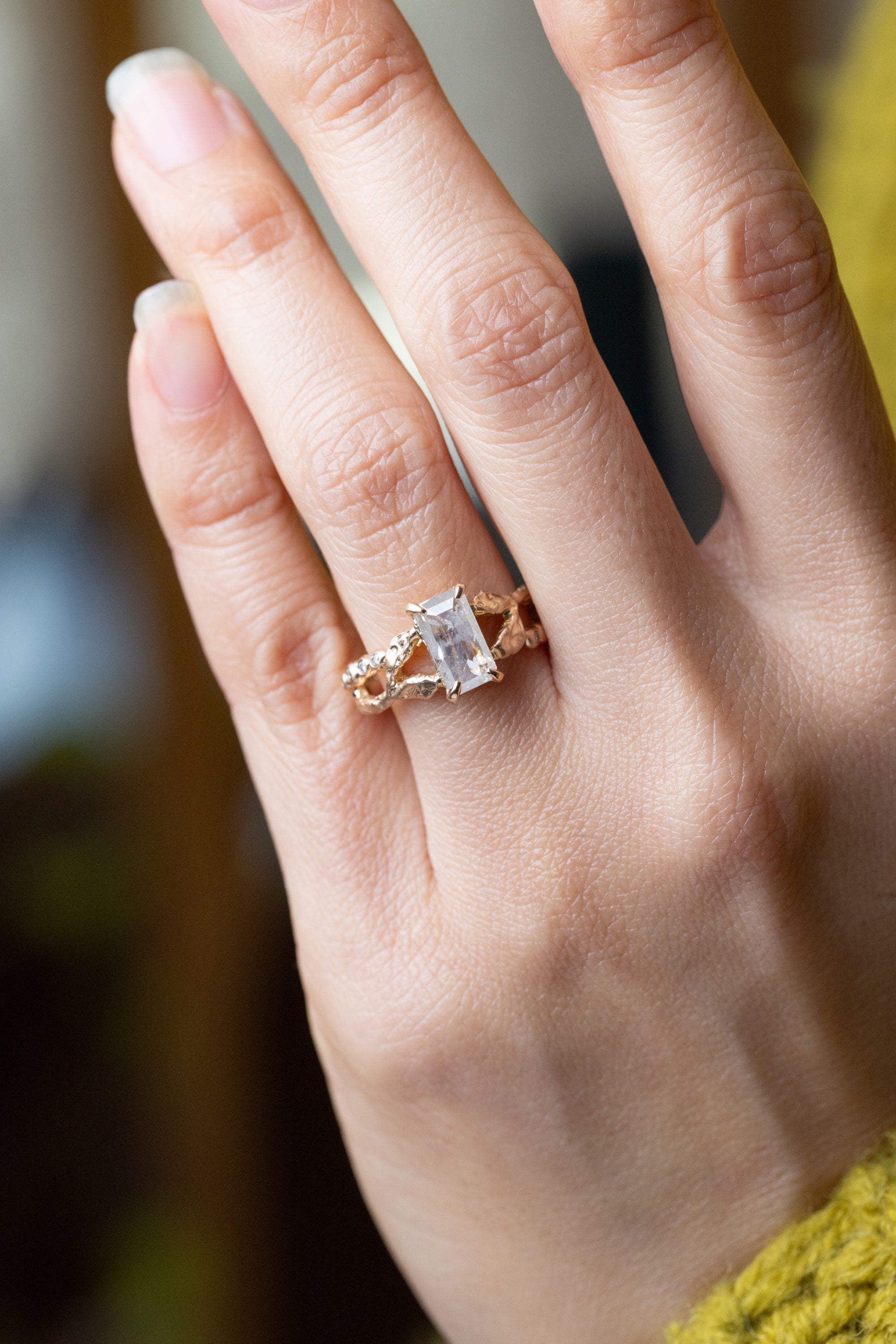 1.07ct Cut Corner Rectangle Rosecut <br><b> Ileava Jewelry</b> | Mina Ring